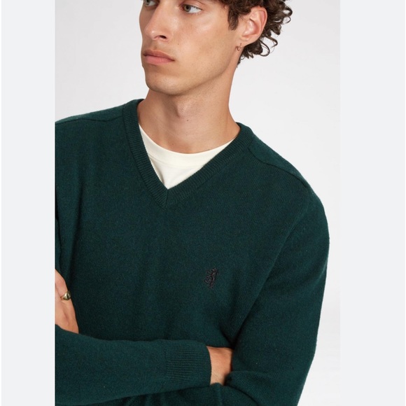 Chaps Sweaters Cashmere V Neck Emerald Green Sweater Mens Large